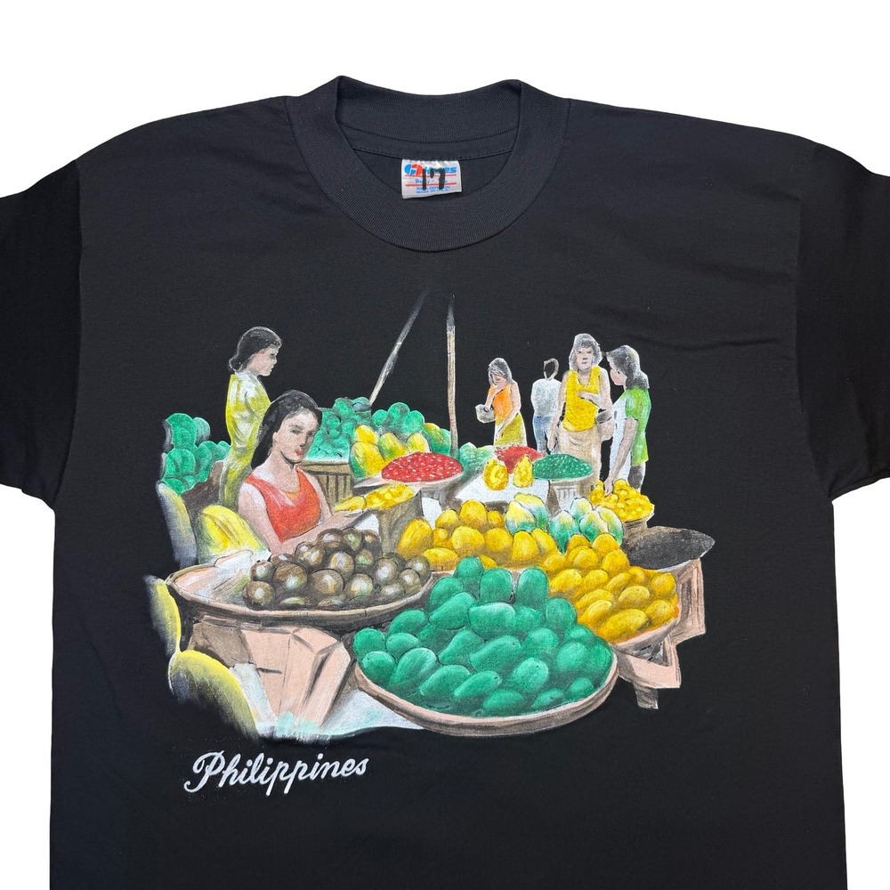 Vintage 90s Philippines Pilipinas Filipinas Pinoy hand painted shirt LARGE